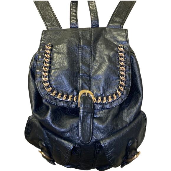 Vintage StyleBlack and Gold Fashion Backpack - Picture 1 of 7